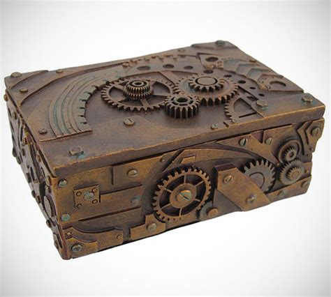 steampunk metal box|steampunk storage.